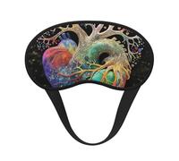 Tree of Life Heart Blooming Sleep Mask Soft Comfortable Eye Mask with Adjustable Strapblackout Eye Sleep Shade Cover for Women Girls Men Travel Yoga Nap Shift Work