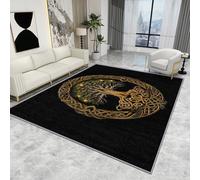 Tree of Life Home Decor - Tree of Life Rug - Viking Tribal Celtic Symbol Rugs, Mythical Norse Mythology Carpet, Washable Rug Non Slip Low Pile Large Area Rugs, Viking Home Decor Gifts, 120 X 180 cm