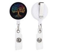 Tree of Life Hope for The Future Retractable Badge Holder Reel Clip ID Card Holder for Doctor Nurse Student Office Worker