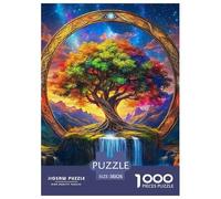 Tree of Life Jigsaw Puzzles for Adults 1000 Pieces Puzzle Whimsical Challenge Toy Educational Game Home Decoration Kids Age 14 Years Up 38x26cm/1000pcs