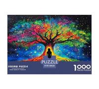 Tree of Life Jigsaw Puzzles for Adults Kids 1000 Pieces Whimsical Challenge Toy Educational Games Home Art Decor Idea Brain Teaser Party Games 38x26cm/1000pcs