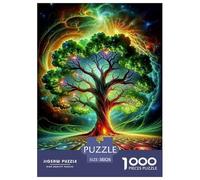 Tree of Life Jigsaw Puzzles Puzzle for Adults Kids. 1000 Piece Interesting Impossible Challenge Toy Educational Games Home Decoration for Educational Games Gifts 38x26cm/1000pcs