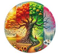 Tree of Life Jigsaw Puzzles Puzzle for Adults Kids. 1000 Piece Whimsical Challenge Toy Educational Games Home Decoration for Adults& Kids Age 14 Years Up 1000pcs (67.5x67.5cm)