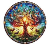 Tree of Life Jigsaw Puzzles Puzzle for Adults Kids. 1000 Piece Whimsical Challenge Toy Educational Games Home Decoration for Educational Games Gifts 1000pcs (67.5x67.5cm)