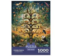Tree of Life Jigsaw Puzzles Puzzle for Adults Kids. 1000 Piece Whimsical Challenge Toy Educational Games Home Decoration for Educational Games Gifts 70x50cm/1000pcs