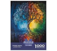 Tree of Life Jigsaw Puzzles Puzzle for Adults Kids. 1000 Pieces Whimsical Challenge Toy Educational Games Home Decoration for Adults& Kids Age 14 Years Up 38x26cm/1000pcs