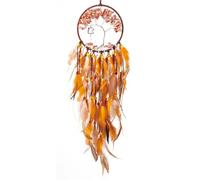 Tree of Life Large Dream Catchers - Orange Rooster Feathers with Red Agate, Handmade Chakras Dreamcatcher for Bedroom, A Dream Catcher for Girls, Dream Catchers for Boys, Dream Catcher Wall Decor