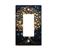 Tree of Life Light Switch Cover Plate, Colorful Nature Design for Home Decor, Artful Wall Accents, Standard Size Single Rocker