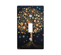 Tree of Life Light Switch Cover Plate, Colorful Nature Design for Home Decor, Artful Wall Accents, Standard Size Single Toggle