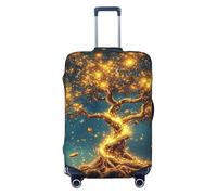 Tree of Life Mandala Enchanted Forest of Moon and Stars Elastic Travel Luggage Cover Suitcase Protector, Print Suitcase Baggage Cover Anti-Scratch