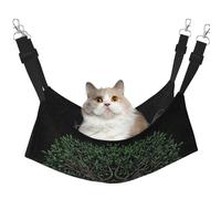 Tree Of Life Mandala Green Leaf And Moon Star Printed Pet Hammock - Sleeping Hammock For Cats, Rabbits, Ferrets, Puppies, Small Animals