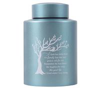 Tree of Life Medium Urns for Human Ashes, Angel Wings Small Keepsake Urns (Blue Tree of Life)