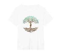 Tree of Life Mother Nature Light T-Shirt, Women's Plus, White, 6X