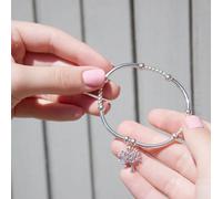 Tree of Life on Silver Ball & Noodle Bead Bracelet