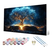 Tree of Life Paint by Numbers for Adults, Paint by Numbers Landscape Pattern Design Painting Kits, Acrylic Painting Kit with Brushes Adult Crafts for Room Decor, Wall Art 36 x 72 inch -hcw2507J1