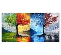 Tree Of Life Painting by Numbers for Adults Landscape Paint by Number Kits for Children Sip and Paint Kit for Adults DIY Painted Paintings by Numbers Kids Acrylic Pigment 31x63in Without Frame u-11422