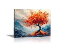 Tree Of Life Poster and Print Canvas Wall Art Landscape Forest Painting Abstract Picture Artwork - Living Room Decor Mural(40x60cm/Inner frame)