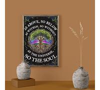 Tree of Life Poster as Above So Below as Within So Without as The Universe So The Soul Poster Universe Spirituality Canvas Retro Metal Tin Sign for Coffee Bar Wall Decor 8x12inch