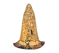 Tree Of Life Print Hooded Wizard Robe Halloween Cloak Medieval Renaissance Cosplay Christmas Party Outfits