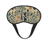 Tree of Life Printed Sleep Black Edge Eye Mask, with Good Shading Effect, is an Ideal Choice for Travel, Meditation, Etc
