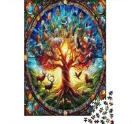 Tree of Life Puzzle Cosmic Halo & Fantasy Beasts Jigsaw Puzzle for Adults Educational Game Decompression 1000 Pieces 52x38cm/1000pcs