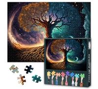 Tree of Life Puzzles for Adults 1000 Pieces, Link Between the Terrestrial and Celestial Realms, Great Yggdrasil Jigsaw Puzzles, Impossible Jigsaw Puzzle, 19.5 x 27.5 Inch