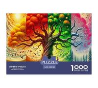 Tree of Life Recycled Paper Adult Jigsaws 1000 Pieces - Four Seasons Tree Impossible Hard Difficult Challenging Family Game52x38cm/1000pcs