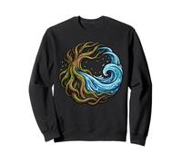 Tree of Life Roots Ocean Wave Aquatic Nature Zen Sweatshirt