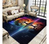 Tree of Life Rug - Colorful Norse Mythology Small Rugs for Bedroom 40x60, Viking Floor Mat Soft Washable Non Slip Indoor Mats