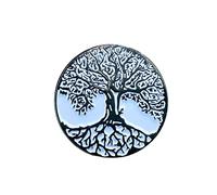 Tree Of Life Rune Norse Viking White Metal Pin Badge Brooch