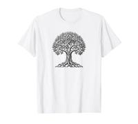 Tree of Life Sculpture, Citrus Fruit Trees Precious Metals Value Graphic T-Shirt, Men, White, XL