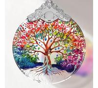 Tree of Life Stained Glass Ornament - Christmas Tree Decor, Ornaments for Christmas and Exchange