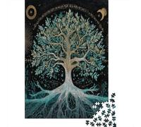 Tree of Life, Sun, Moon And StarsPuzzles 1000 Pieces for Adults for Adults 1000 Piece Puzzle Educational Challenge Games Home Decoratio