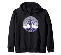 Tree of Life Viking Men Women Celtic Tree of Life Zip Hoodie