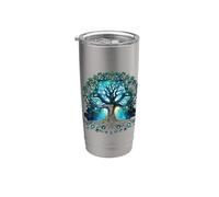 Tree of Life Viking Midgard Thor Walhalla Bright Stainless Steel Insulated Tumbler