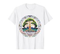 Tree of Life Viking Midgard Thor Walhalla T-Shirt, Men, White, Large
