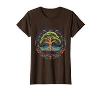 Tree of Life Viking Midgard Thor Walhalla T-Shirt, Women, Brown, X-Large
