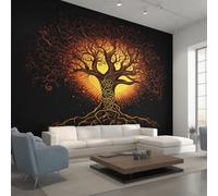 Tree of Life Wallpaper for Living Room, Celtic Fantasy Tree Wall Mural, Non-Woven Photo Wallpaper for Bedroom, Home Decor Wall Paper 450 x 315 cm (W x H) Y&W26