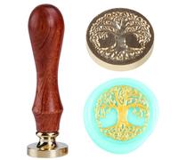Tree of Life Wax Seal Stamp Viking Rune Sealing Wax Stamp 25mm Sealing Stamp Head for Letter Sealing Wedding Envelopes DIY Custom Gifts Wrapping