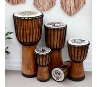 Tree Of Life Wide Top Djembe Drum - 18Cm, Artistic & Spiritual