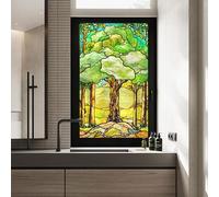 Tree of Life Window Privacy Film - Frosted Static Cling Sticker, No Glue Decorative UV Blocking Heat Control Coverings 31.49"x39.37"(80x100cm)