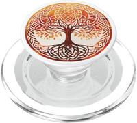 Tree of Life with Celtic Knots Orange & Earth Tones PopSockets PopGrip for MagSafe