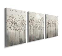 Tree of Life Wooden Framed Canvas - Wall Art Beige Abstract Landscape Painting on Canvas Prints Morden Wall Artwork Pictures for Living Room Bedroom Home Office Decoration 30x40cm 1006