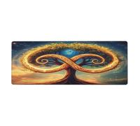 Tree Of Life Zen Mouse Pad In Big Extended Non-Slip Rubber Base Mousepad With Stitched Edges Gaming Pc Desktop Large Mouse Pad 11.8x31.5