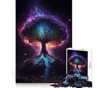 Tree of The Universe 1000 Piece Jigsaws for Adults Puzzle Cognitive Workout Mind Soothing Fun No Rough Edges Best Gift (50x75cm)