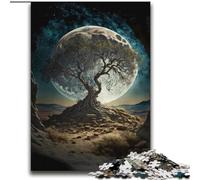 Tree on The Moon Jigsaw Puzzles for Adults Teenagers Jigsaws Puzzle, for Age 14 Years And over Stress Relief Christmas Game Presents for Women (70x100cm)