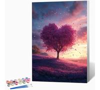 Tree Paint by Numbers for Adults, Abstract Adult Paint by Numbers Canvas Kits, Hobbies for Adults Women, DIY Color Oil Painting Acrylic Painting for Beginners, Gifts for Women, Decor 20x26in -WX251062