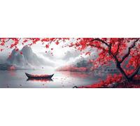 Tree Paint by Numbers for Adults Beginners, 6x18 Inch Large Paint by Numbers Ship, Easy DIY Acrylic Oil Painting by Numbers for All Ages, Perfect Crafts for Home Wall Decor (Without Frame) -H910