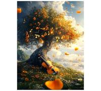 Tree Paint by Numbers for Adults Cello Canvas for Painting by Numbers for Adults 32x24 Inch, Paintings Canvas Wall Art Supplies with Acrylic Paint Set and Brush for Room Decor Gifts for Women 8YH-3897