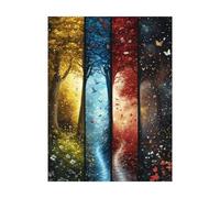 Tree Paint by Numbers for Adults Four Seasons Painting by Numbers for Adults, Art Supplies with Color Canvas for Painting 38x28Inch 36 Colors of Acrylic Paint and Brush, Room Decor Gifts 2YH-12809